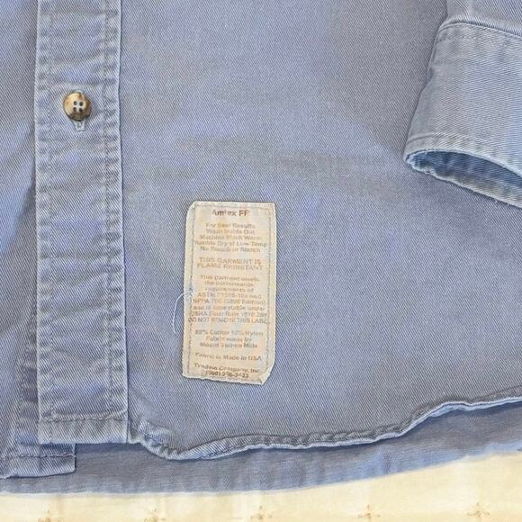 Tyndale FR Shirt Men's XL | Blue | Long Sleeve Button Down Workwear | EUC - Picture 4 of 12